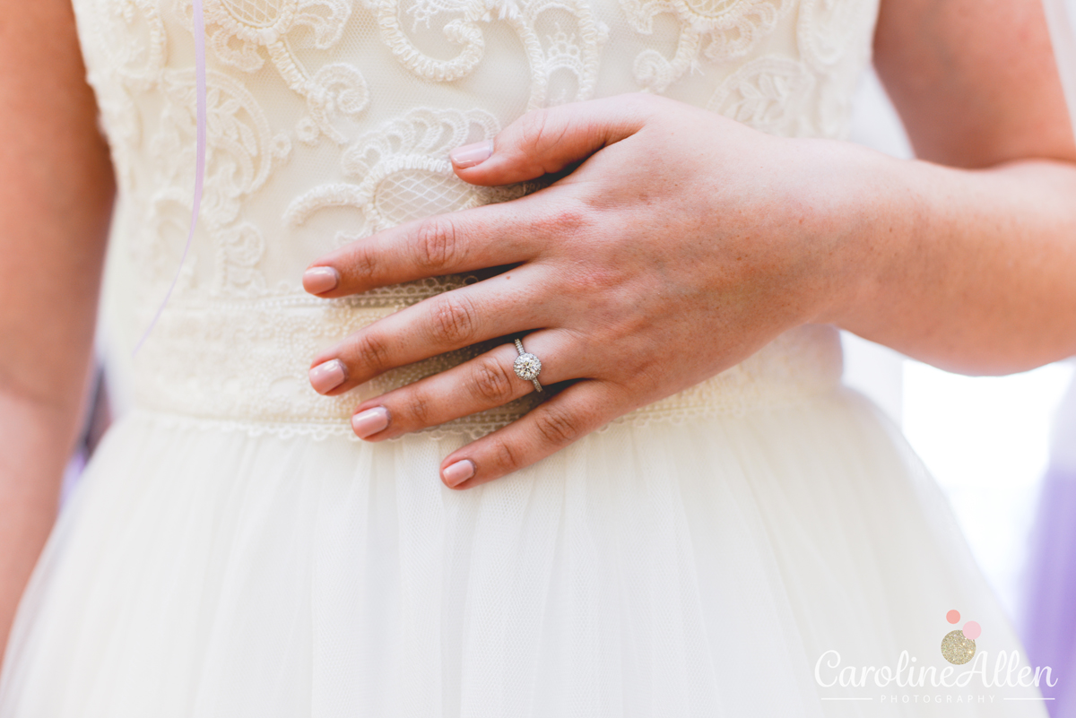 diamond ring, wedding dress, pink nails