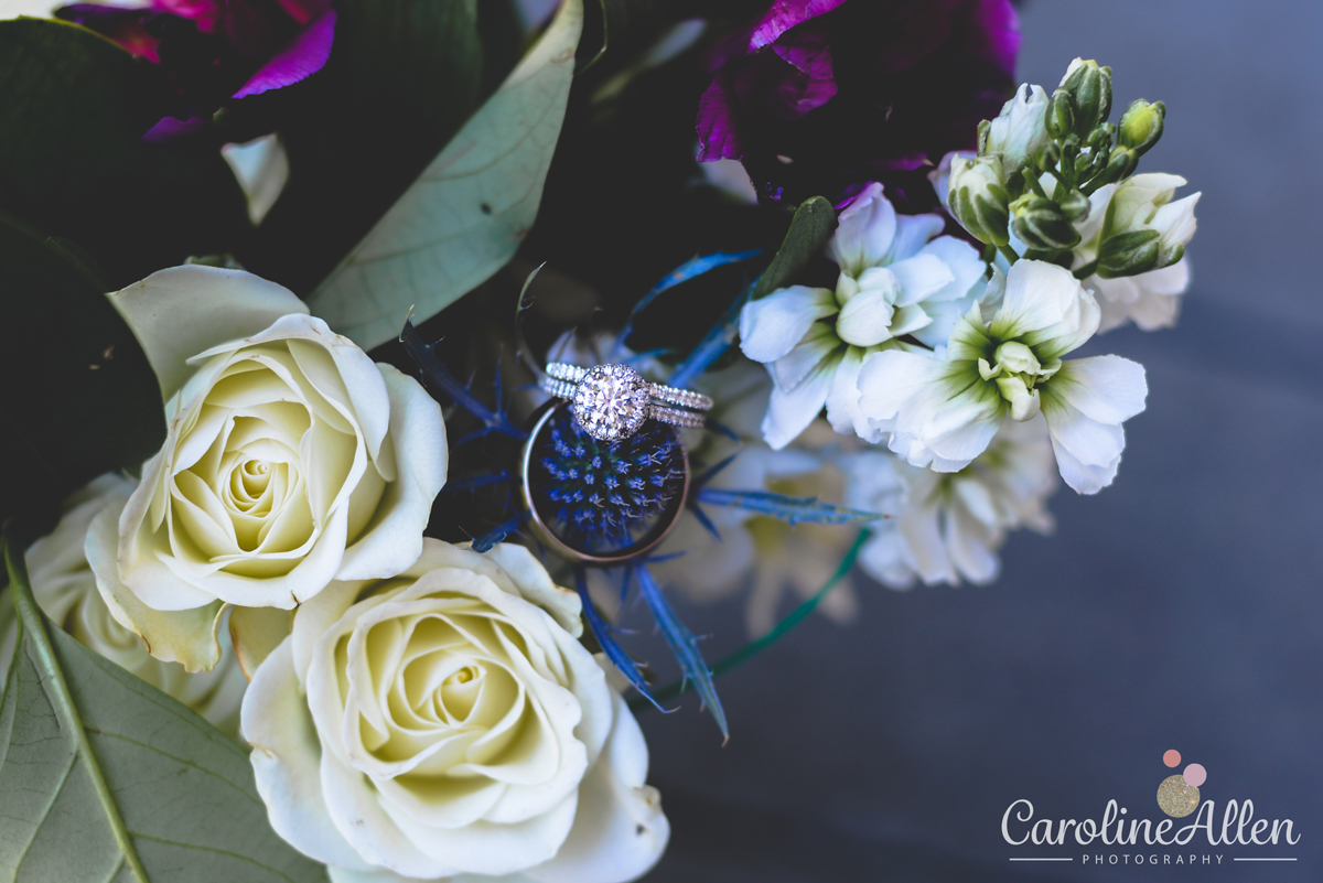 roses, diamond ring, bouquet