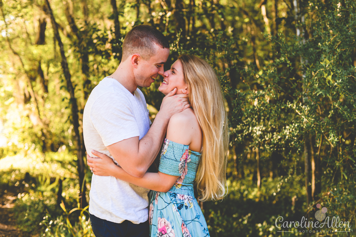 kiss, forest, sunlight