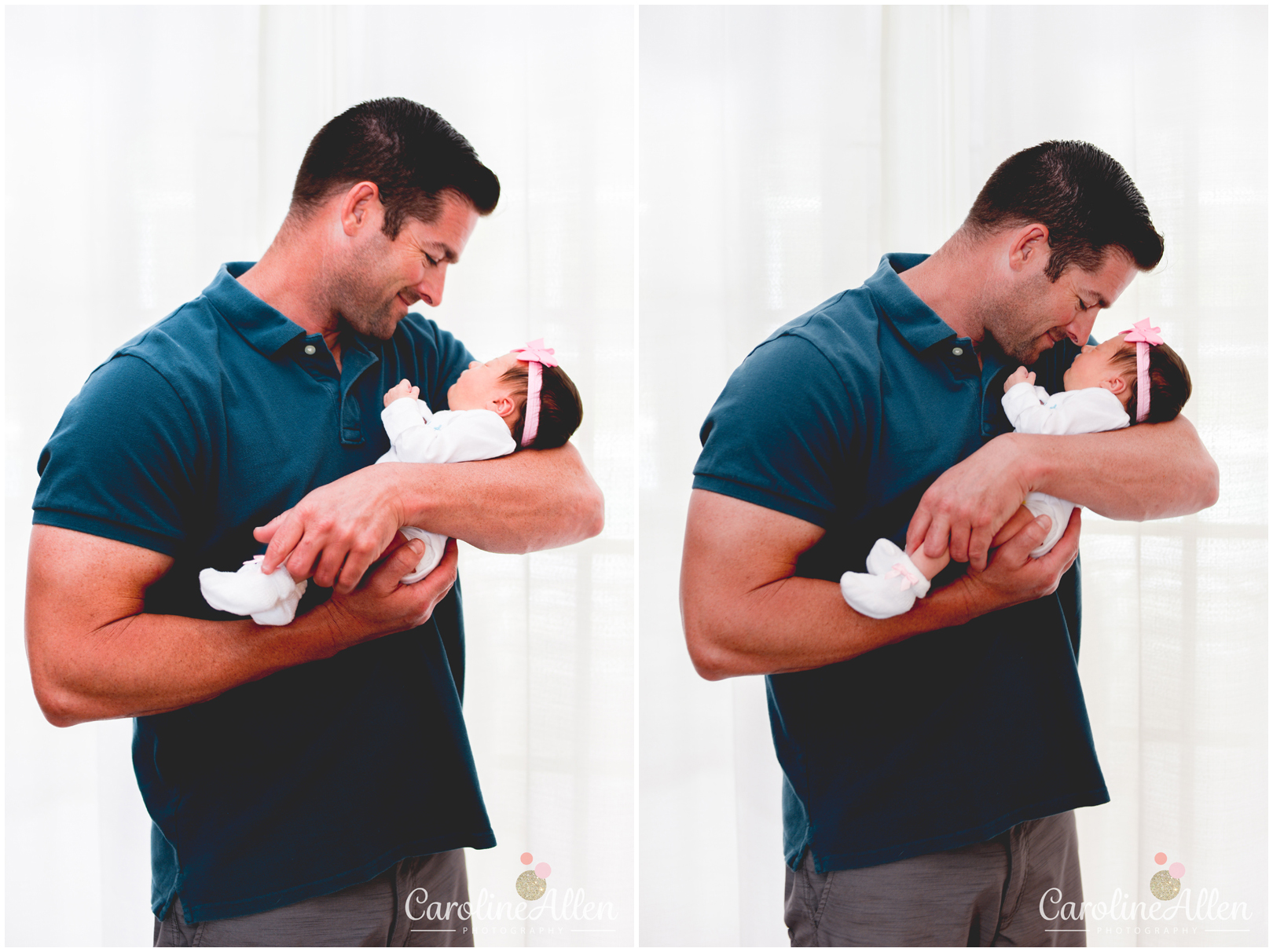 dad, baby, kisses