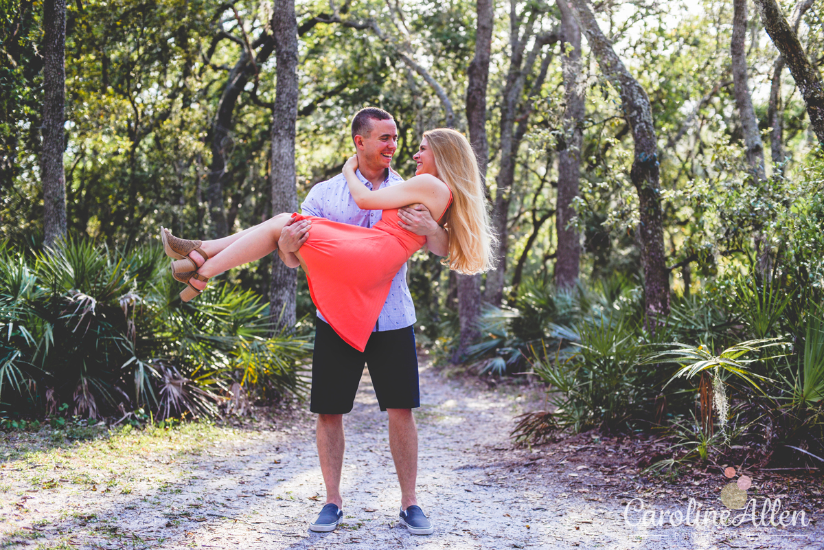 holding, red dress, couple, sand