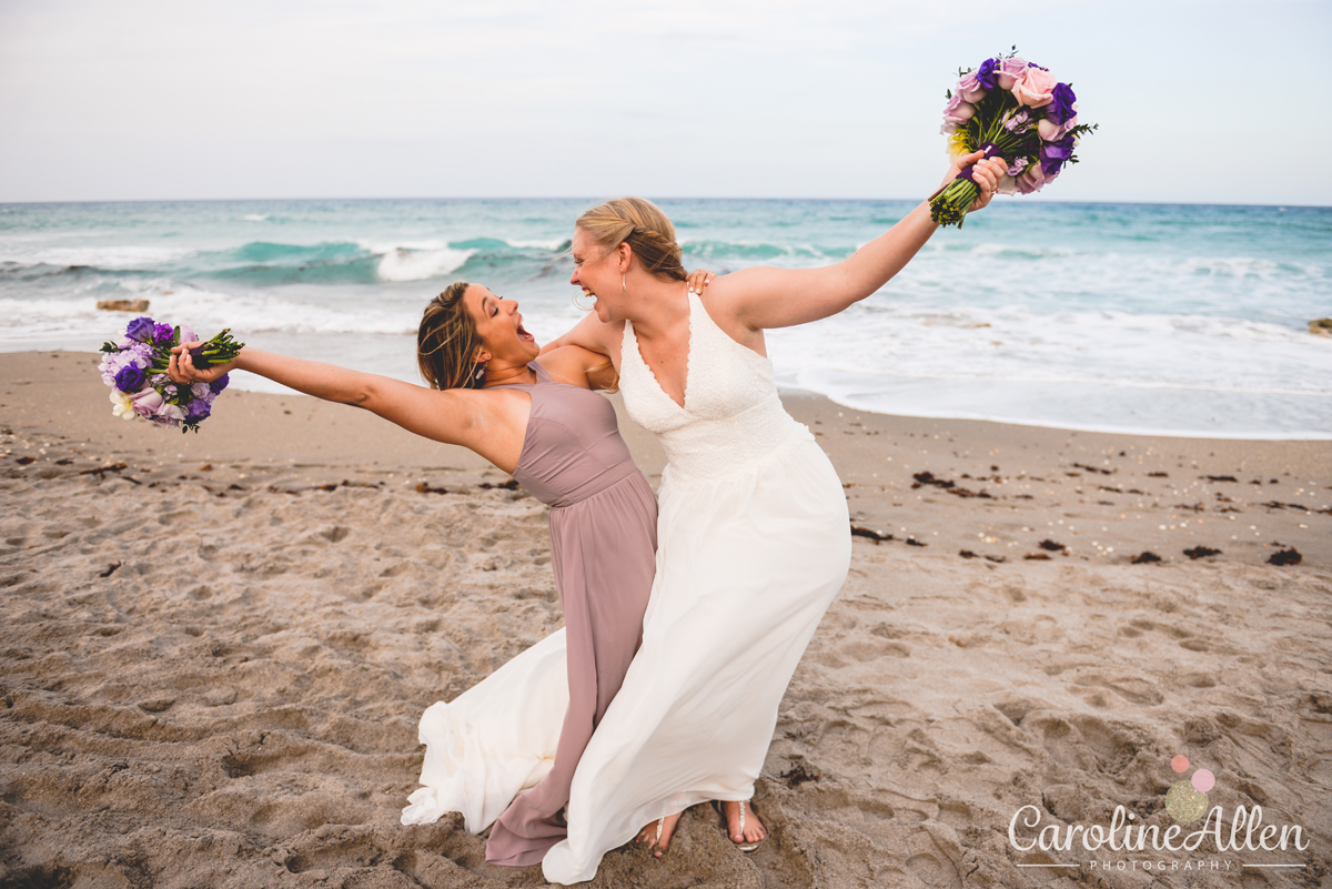 best friends, beach, celebrate, bouquet 