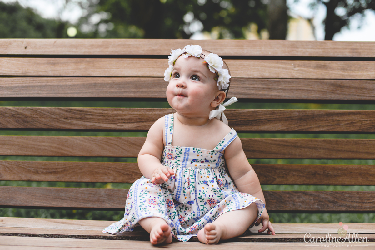 bench, baby, flowers, wood