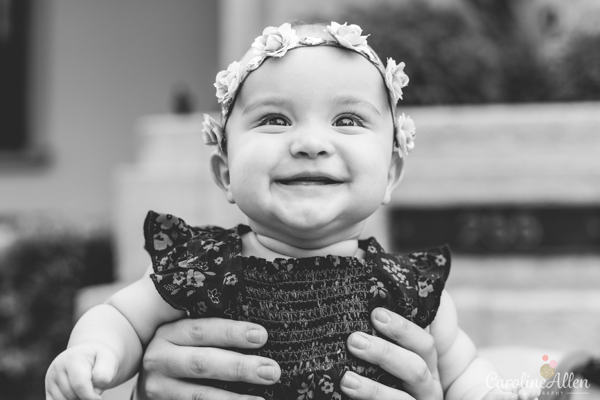 happy, baby, smile, flowers