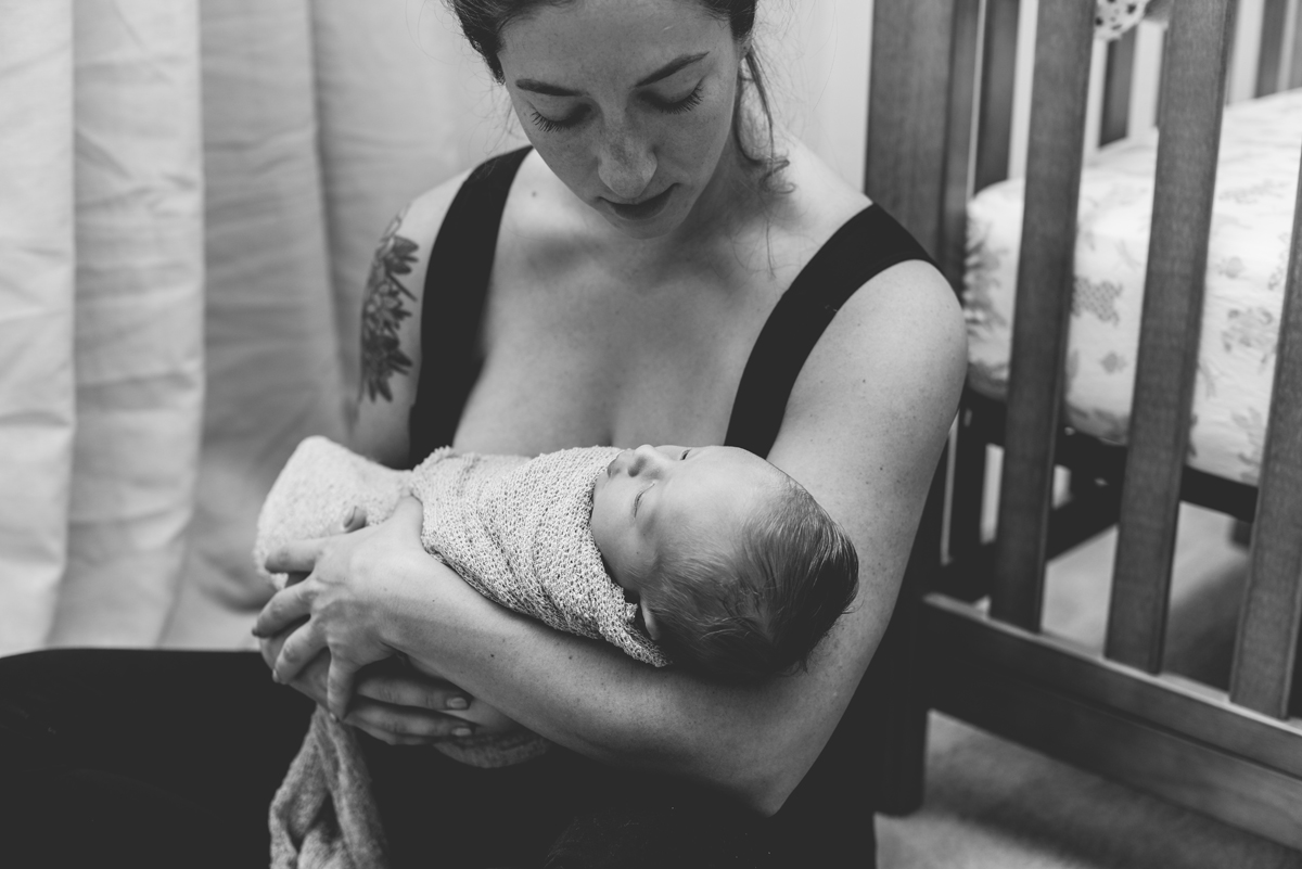 black and white, mom, newborn, snuggles, baby