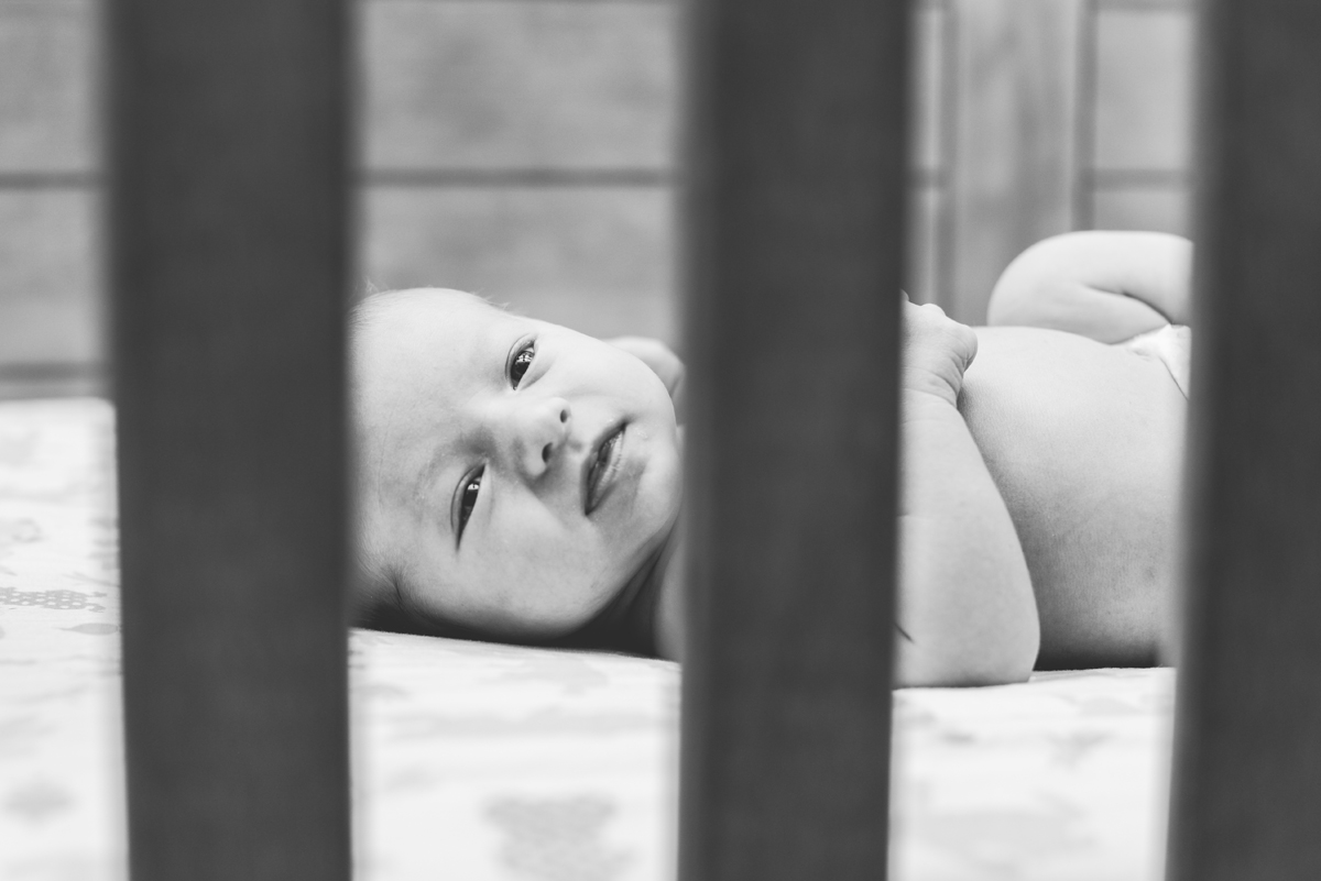 crib, black and white, baby, newborn