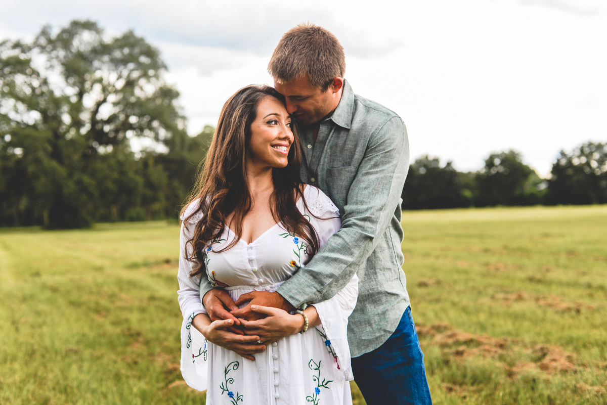 green, grass, field, couple, hugging