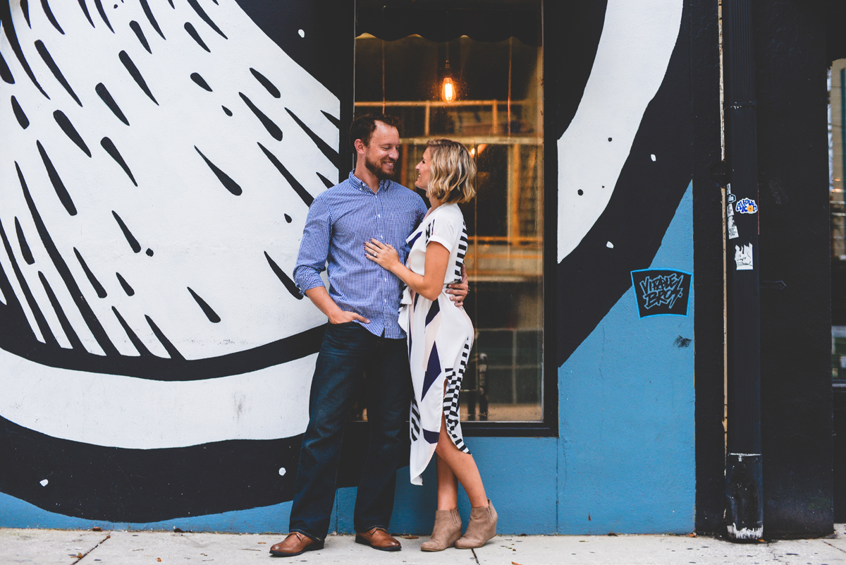 blue, art, downtown, lights, couple