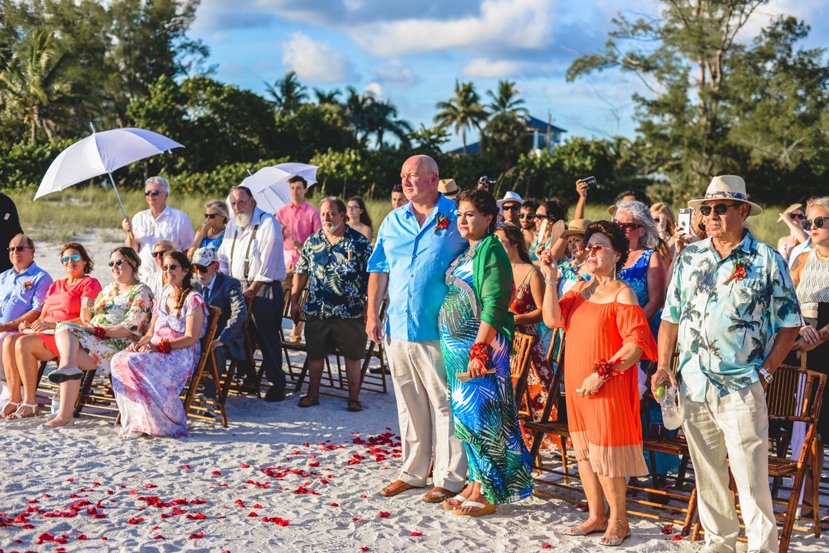 family, wedding, ceremony, beach, love