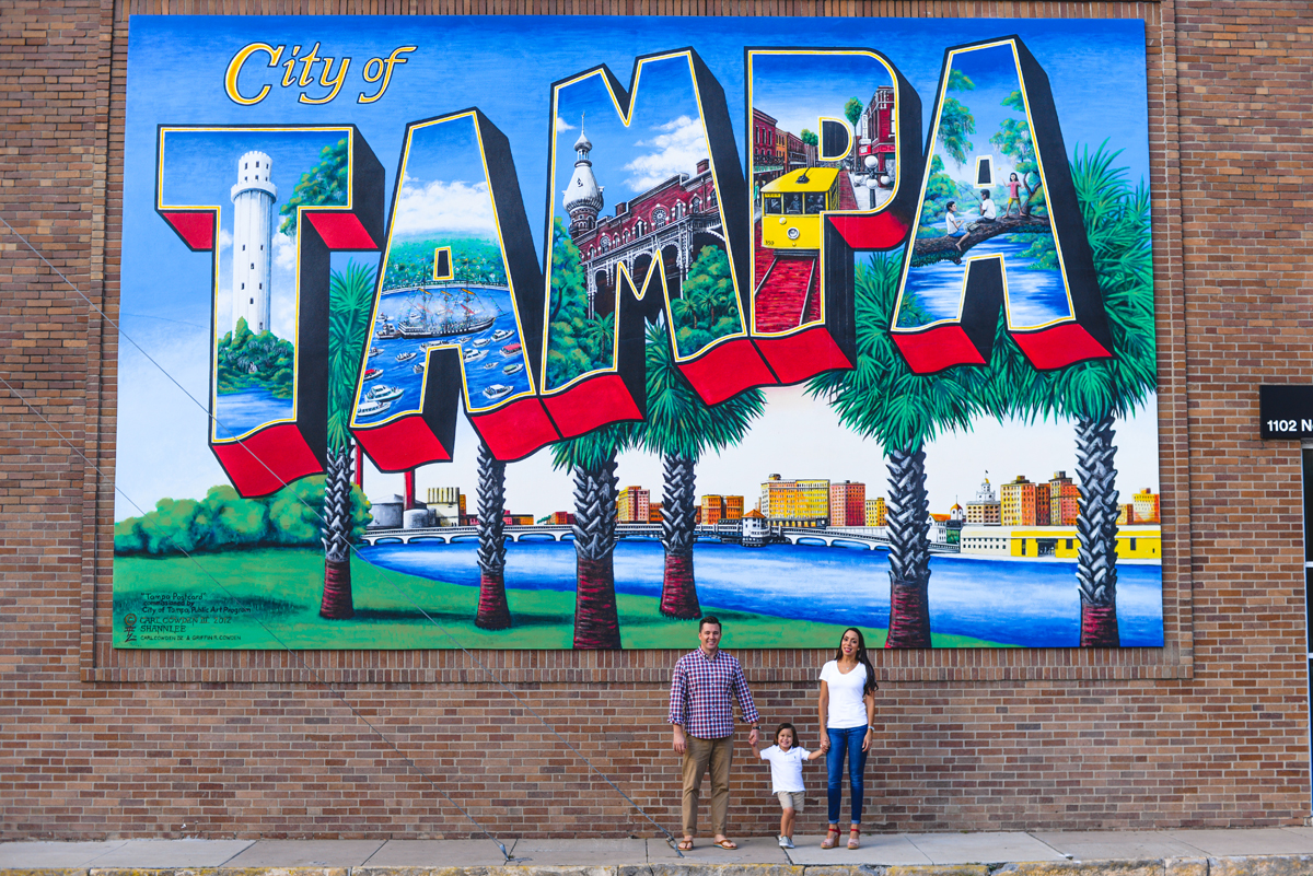 mural, tampa, city of tampa, family, downtown