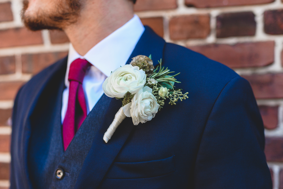 boutonniere, tie, formal wear, tux, navy, red, brick