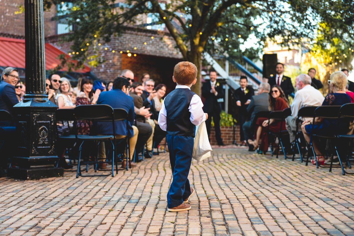 ring bearer, wedding, ceremony, brick