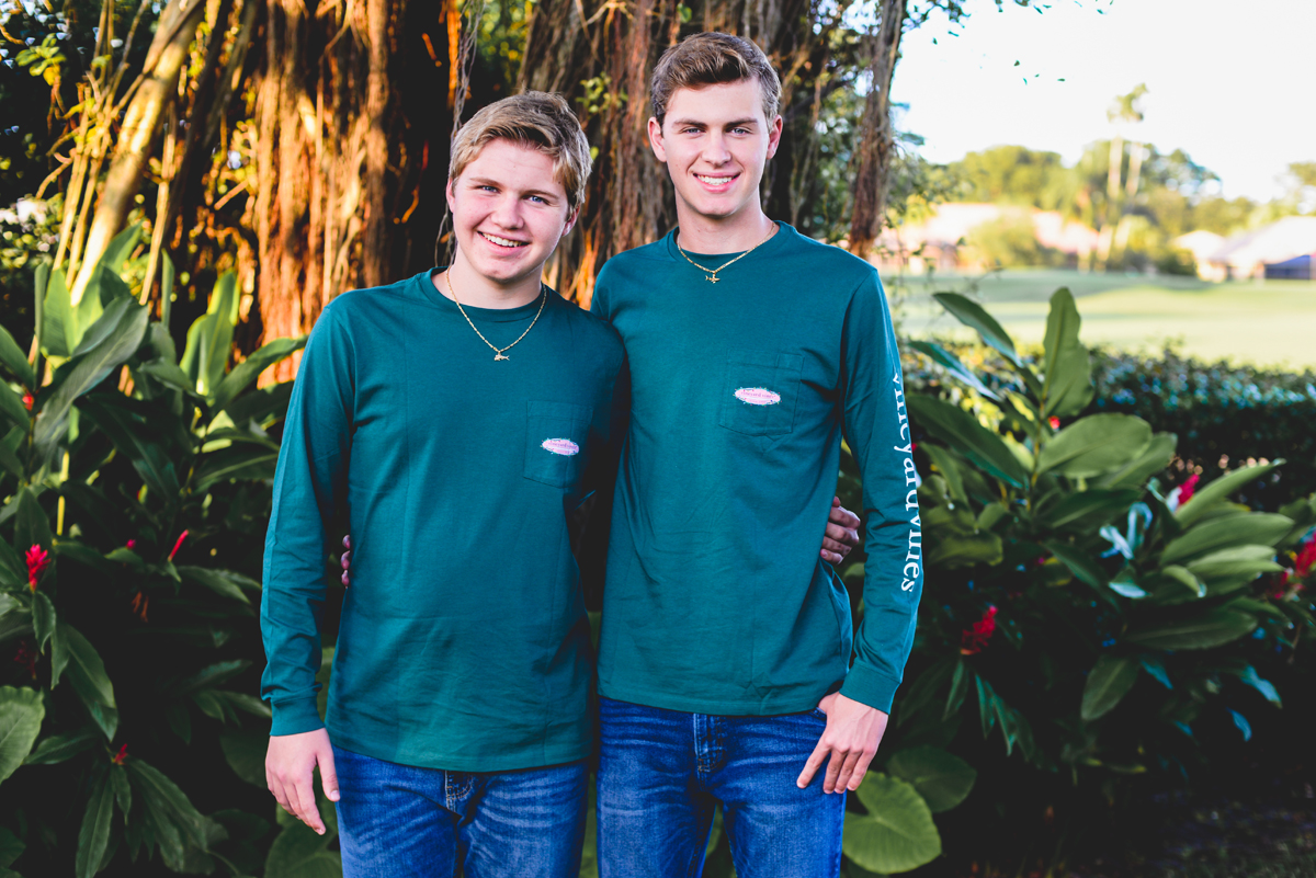 boys, brothers, vineyard vines, holiday, photo, gold course