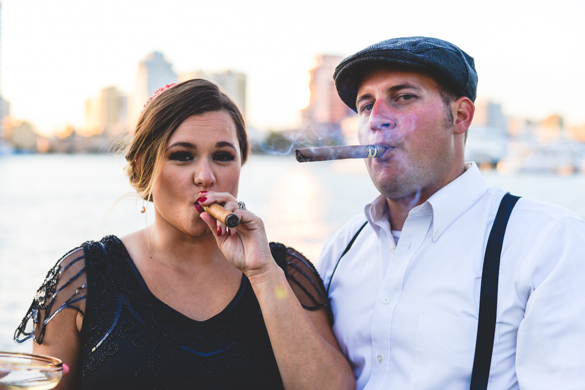 smoking, cigars, downtown, waterfront, city, skyline