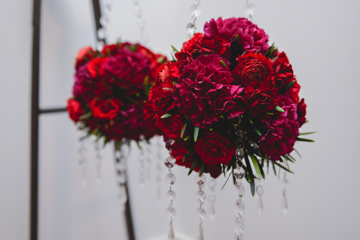 bridesmaid bouquets, flowers, pink, purple, diamonds