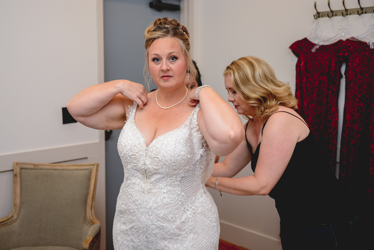 bride, wedding dress, getting ready, pearls