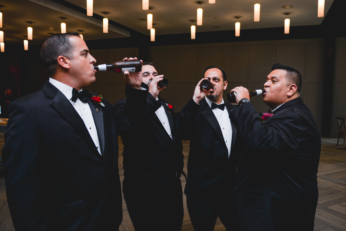 cheers, lights, drinking, wedding day, groomsman 