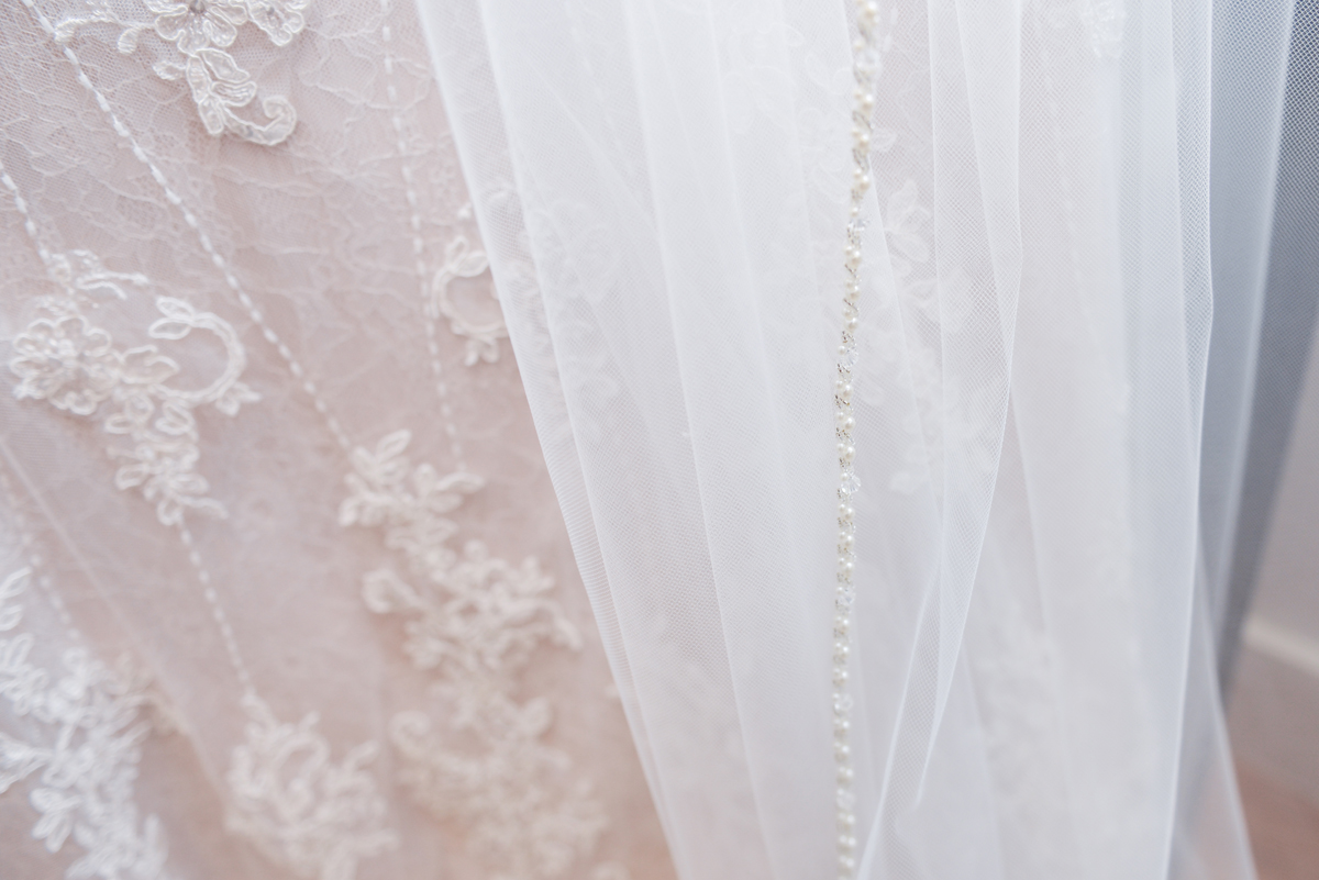 viel, dress, details, wedding, dress, white