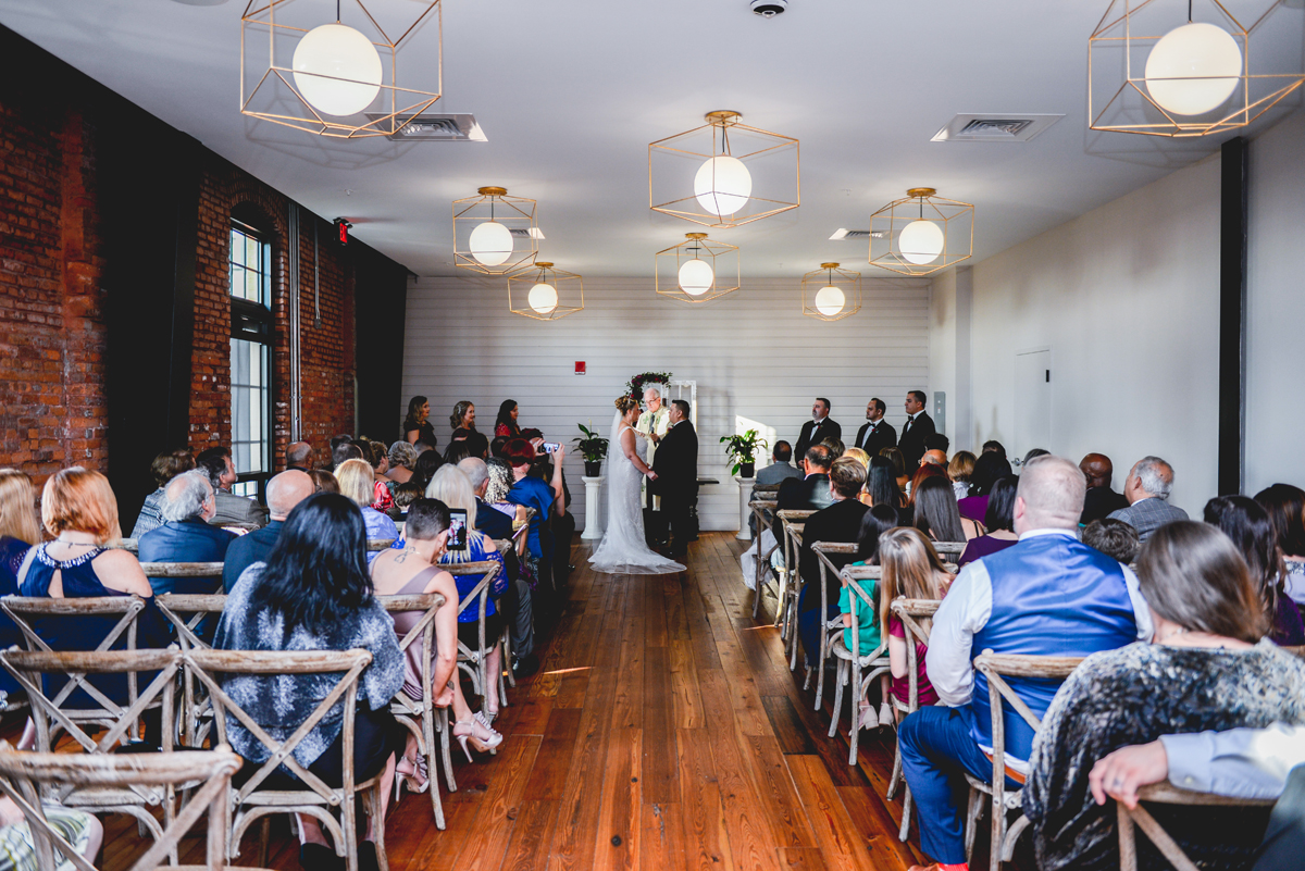 ceremony, wedding day, isle, lights