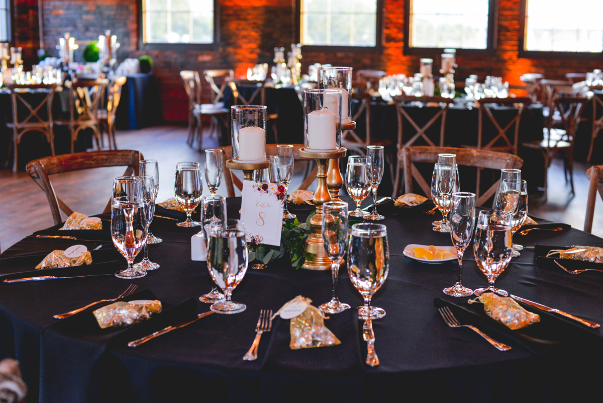 table, chairs, silverware, glasses, wedding, venue