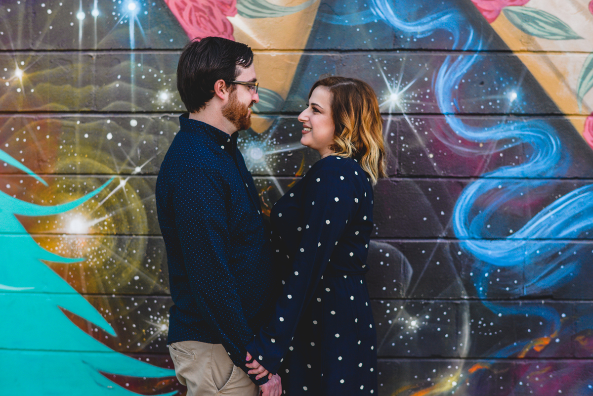 art, galaxy, painting, holding hands, polka dots