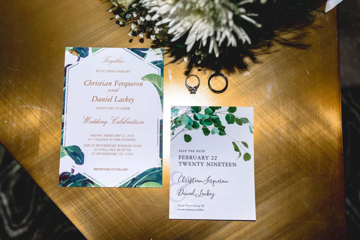 details, invitations, rings, flowers, gold