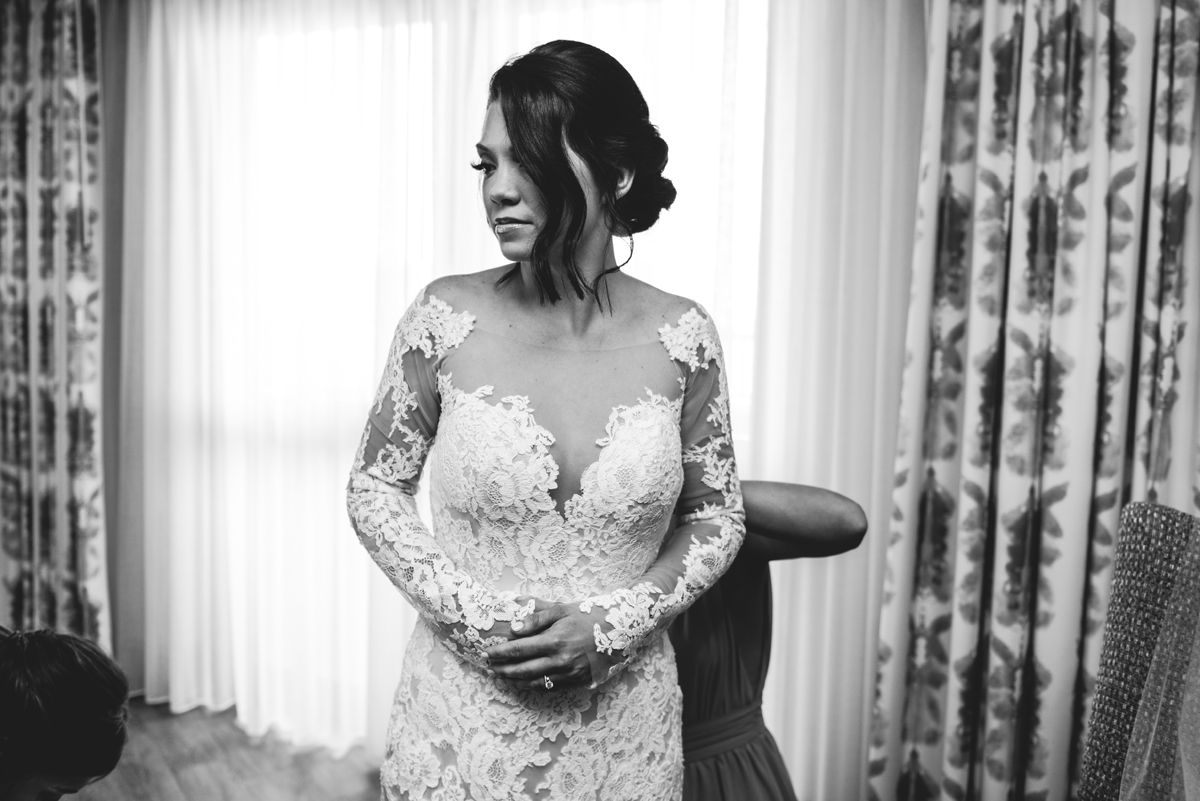 black and white, bride, lace, getting ready, wedding