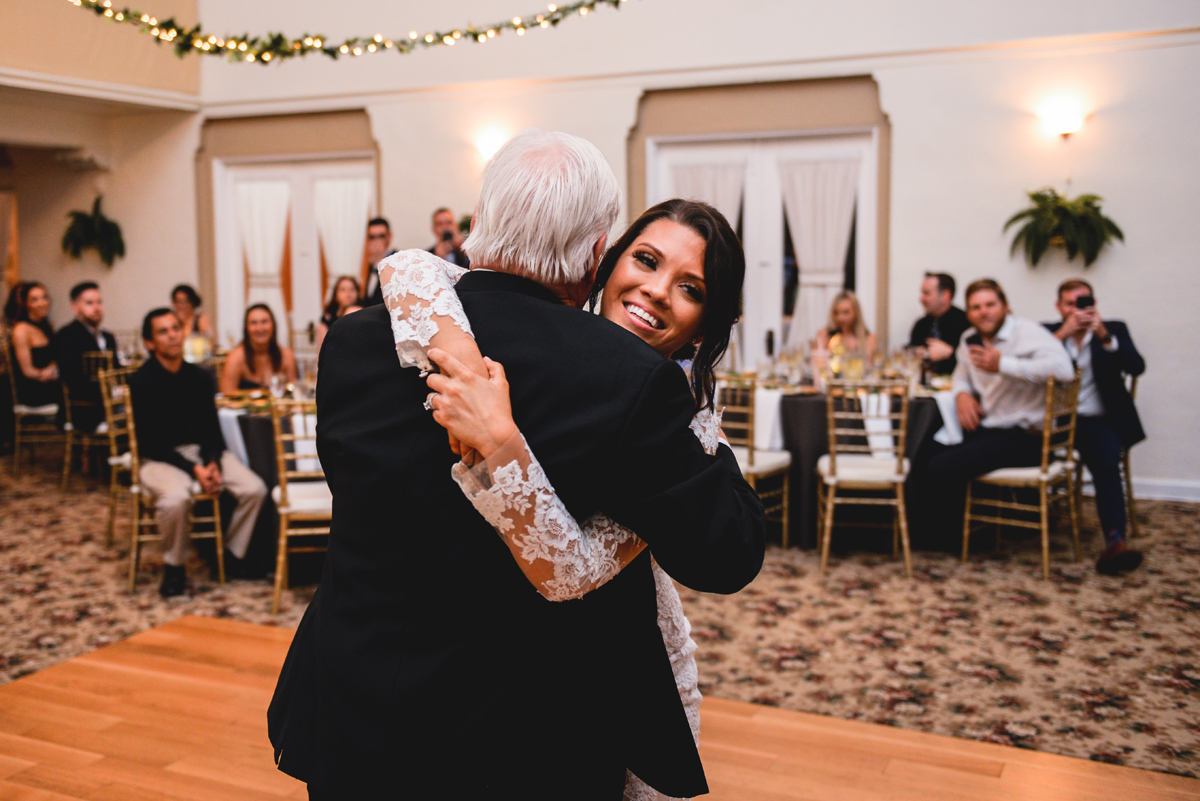 father, daughter, wedding, first dance, hugging