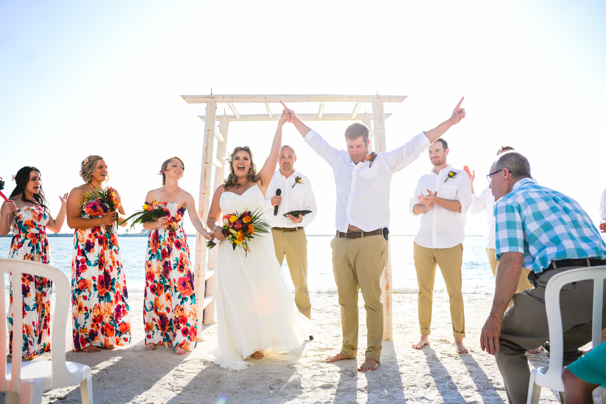 beach, wedding, ocean, celebration, cheers