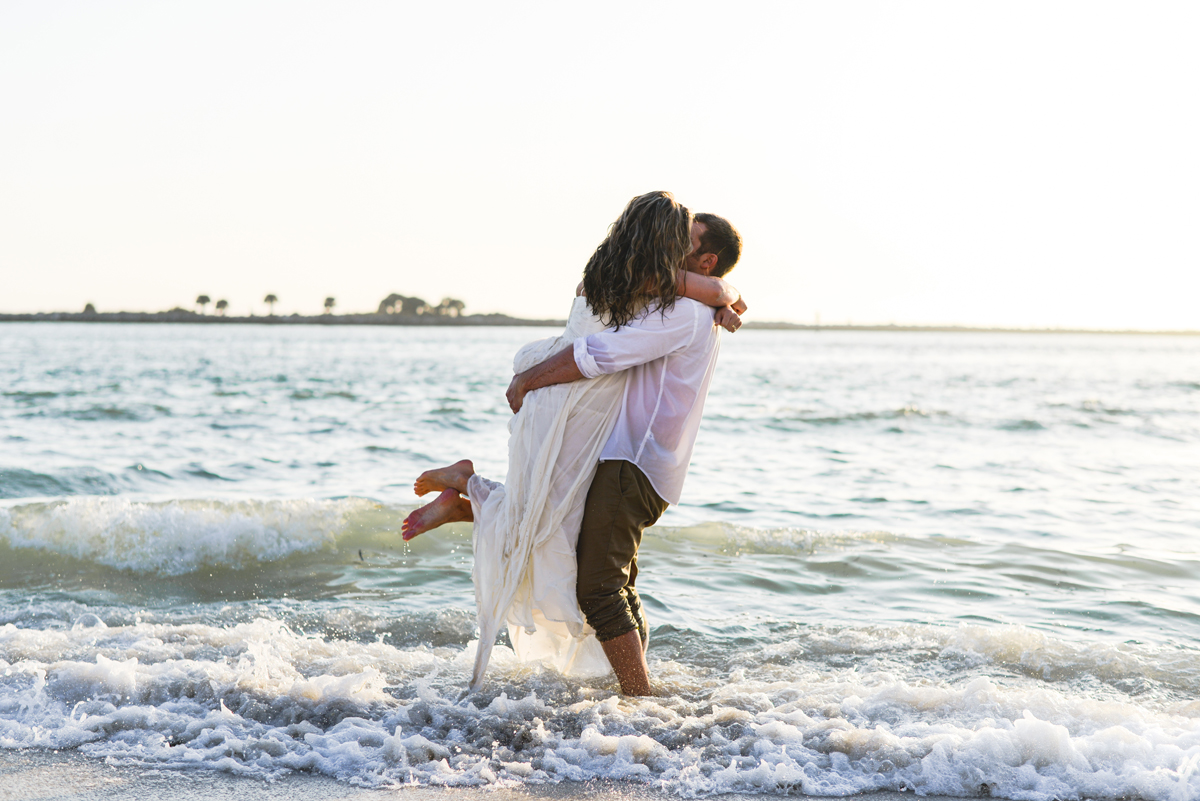 ocean, beach, sand, couple, kissing, water