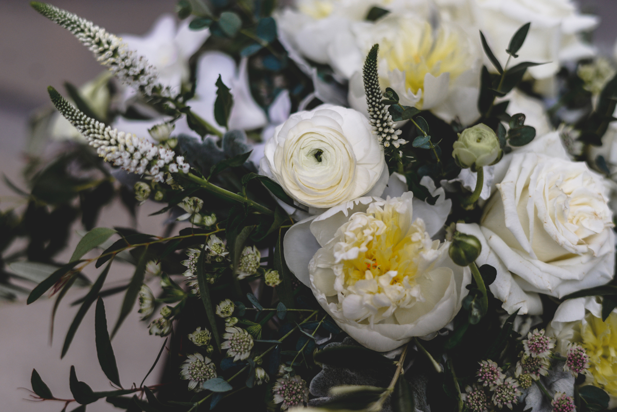 flowers, peony, greenery, roses, wedding bouquet 