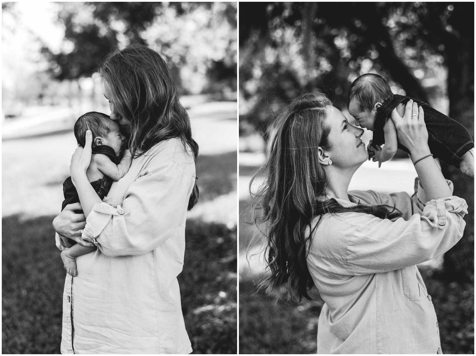 black and white, mom, baby, newborn, portrait