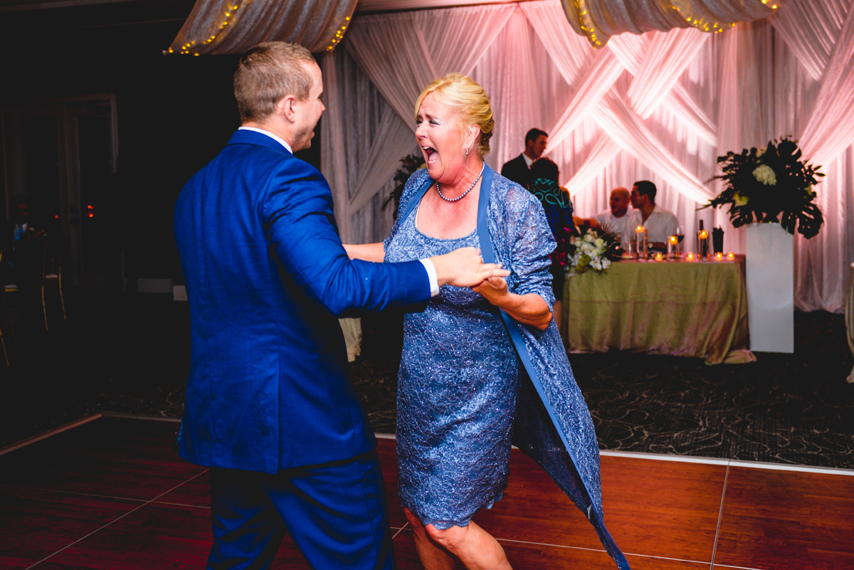 laughing, groom, dancing, mom