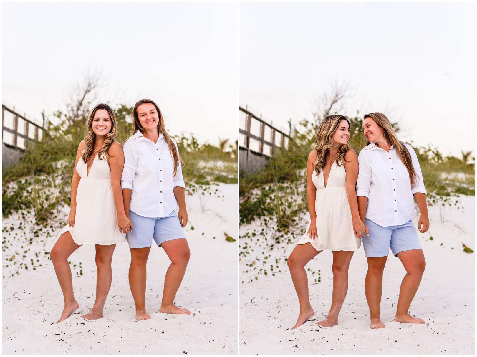 pier, sand, grass, couple, dune