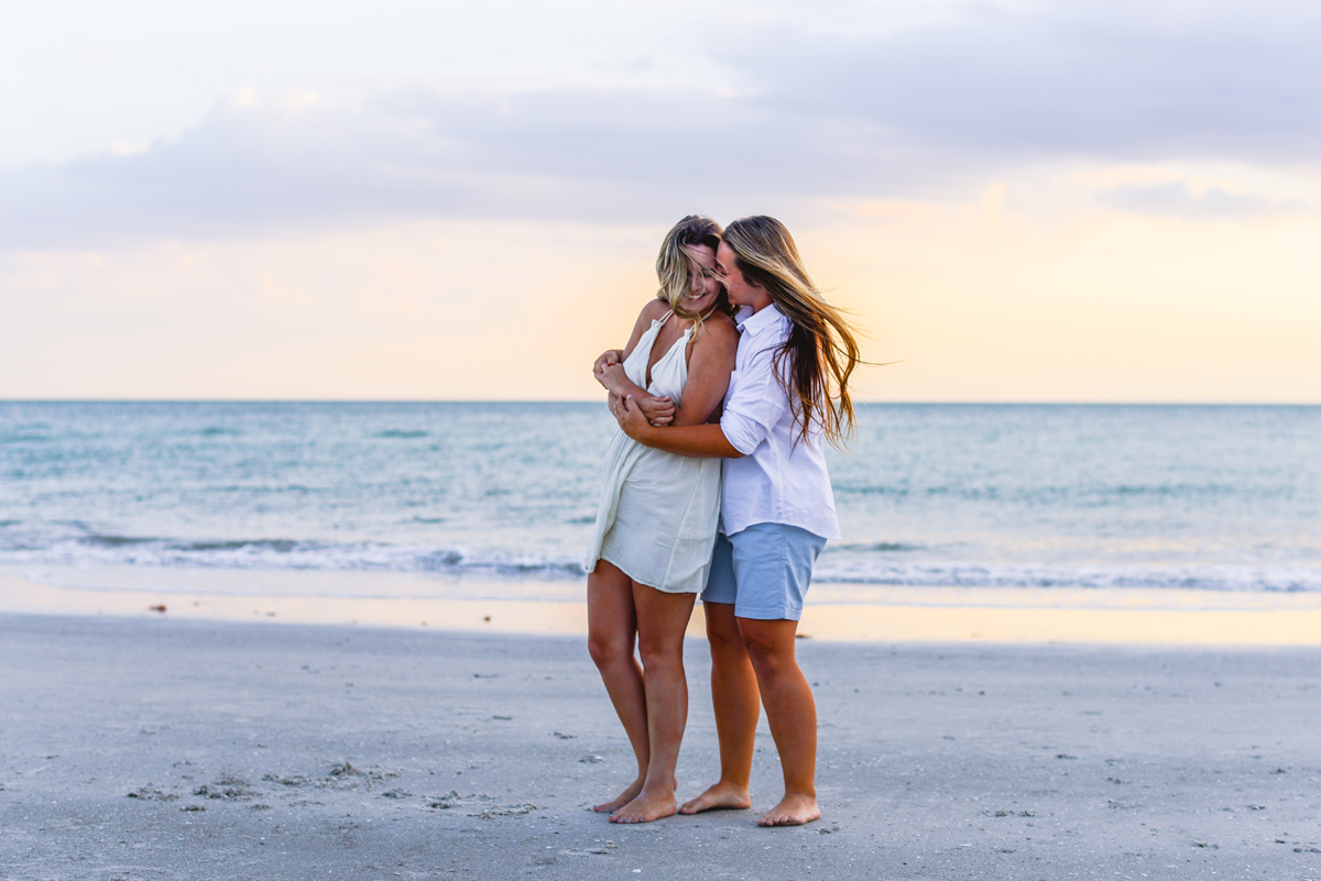 sand, friends, hugs, sunset, ocean