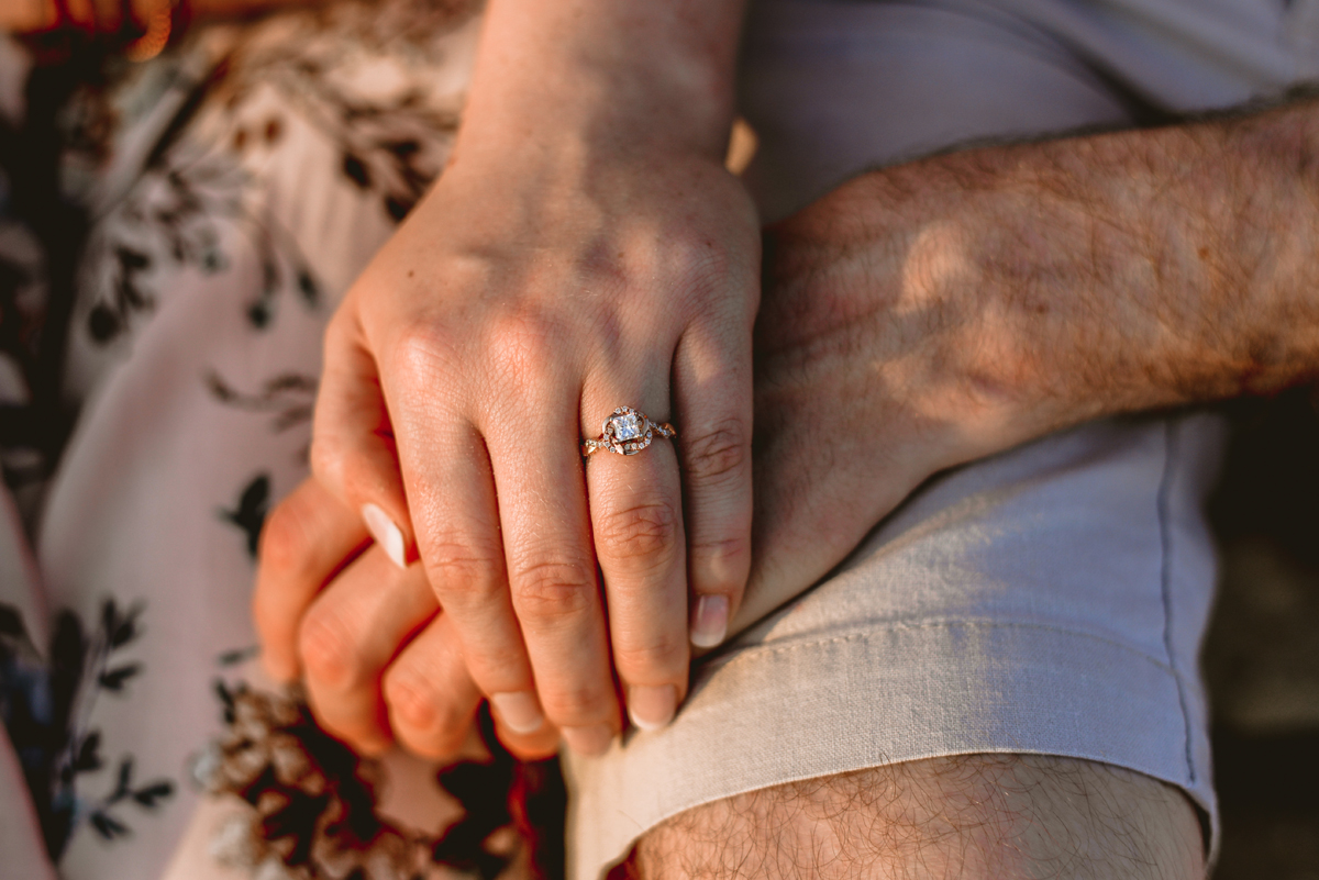 engagement ring, diamond, detail, holding hands