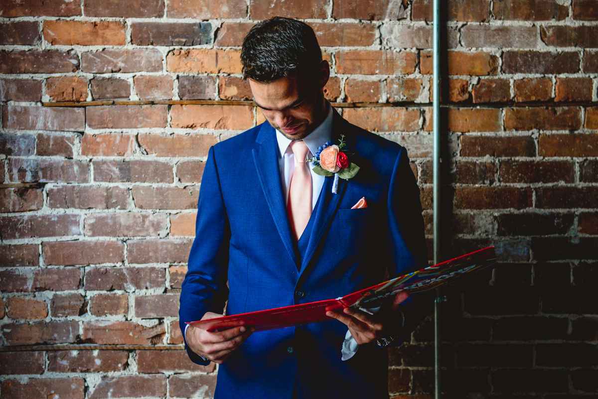 wedding, gift, brick, record, groom