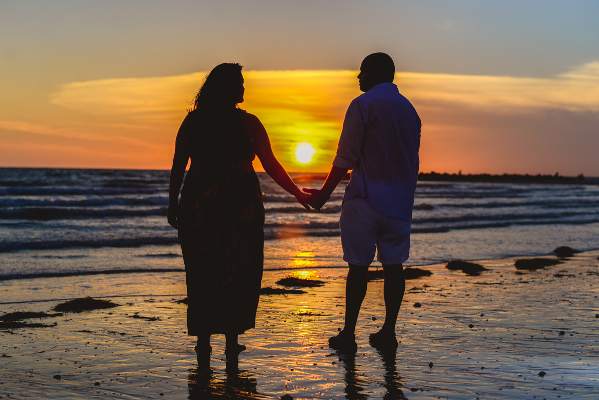 sunset, silhouette, beach, waves, ocean 