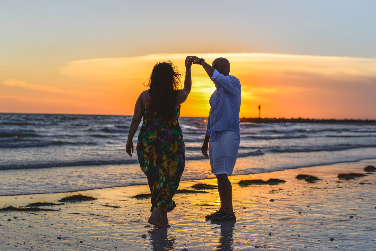 dancing, silhouette, sunset, ocean, water 