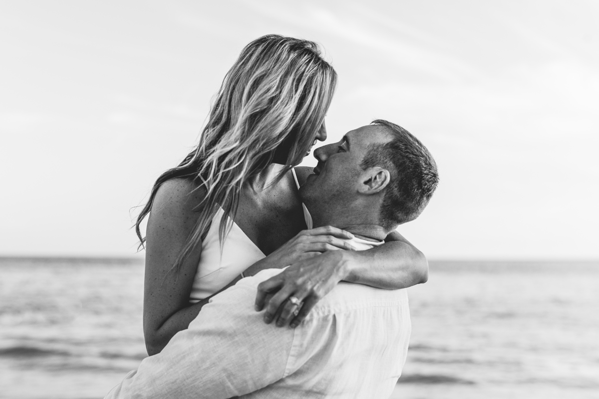 beach, couple, portrait, ocean, black and white