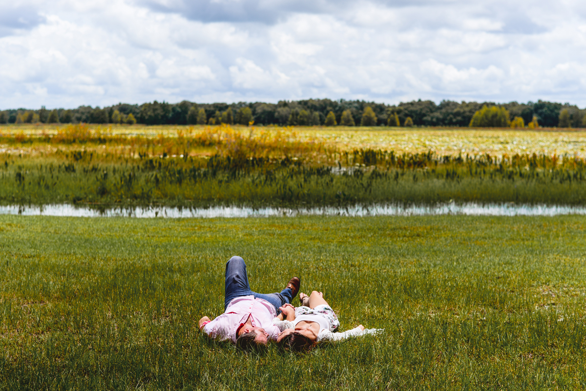 filed, park, grass, laying down, couple, picnic